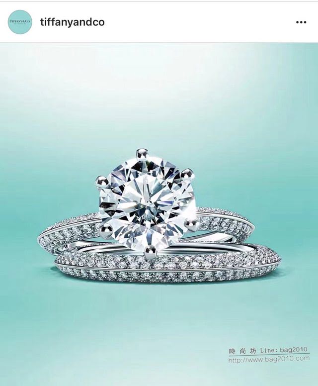 Tiffany純銀飾品 蒂芙尼女士專櫃爆款六爪奢侈雙排鑽戒指  zgt1738